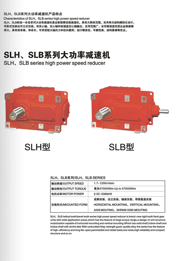 SLH,SLB Series High Power Speed Reducer.helical gear