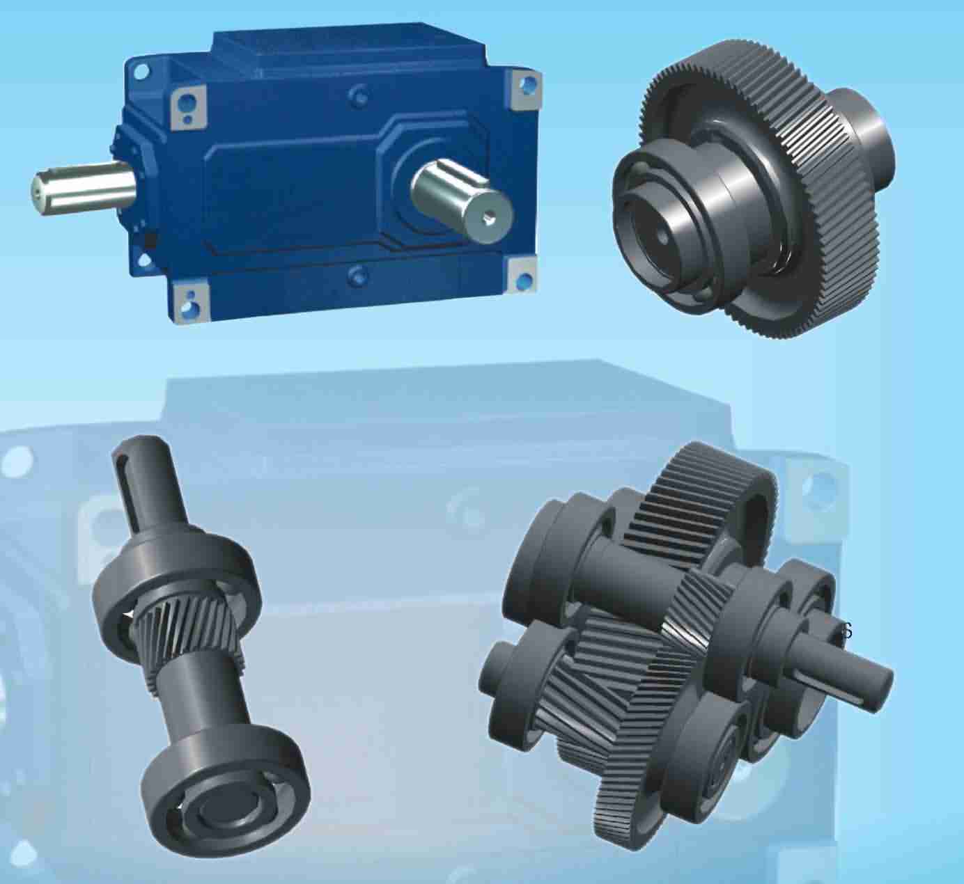 speed reducers, in-line helical gear speed reducers, parallel shaft helical gear reducers, helical bevel reducers, helical worm gear reducers, agricultural gearboxes, tractor gearboxes
